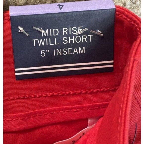 Nautica Mid Rise Twill Short Women’s Size 4 Red Inseam 5” - Picture 3 of 6